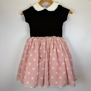 Taylor Joelle Disney Minnie Mouse Polka Dot Dress Tutu Peter Pan Collar